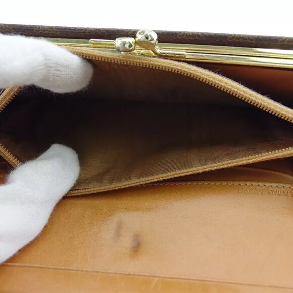 Celine long wallet macadam beige PVC x leather Authentic USED - Picture 10 of 11